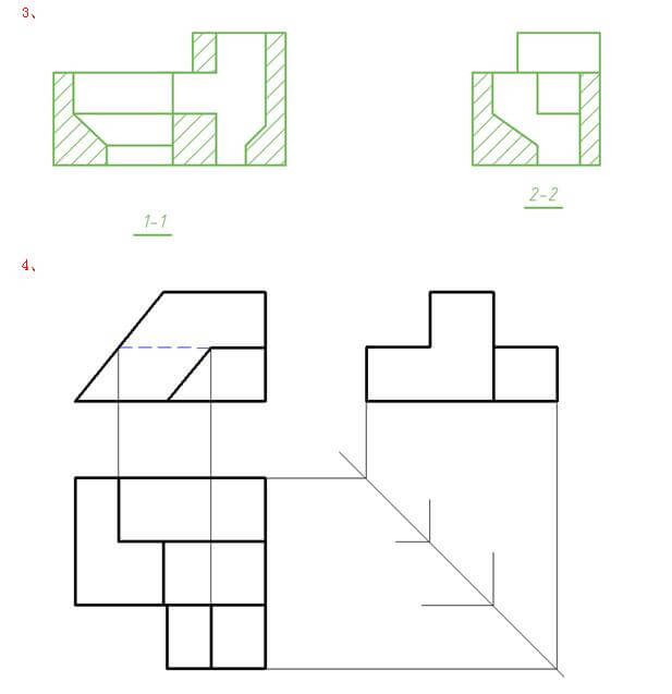 2019年自考《画法几何及工程制图》模拟试题及答案(图7)