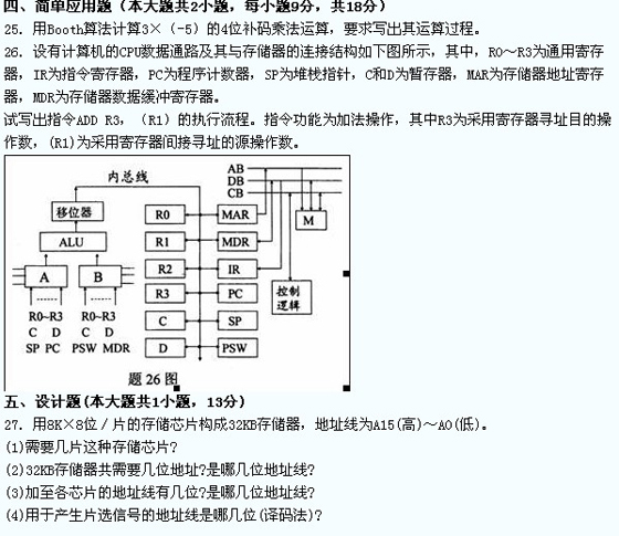 全国2010年7月高等教育计算机组成原理自考试题(1) 全国2010年7月高等教育计算机组成原理自考试题(1)