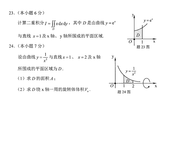 2017年4月自考《高等数学一》考试真题4 全国2017年4月自考《高等数学一》考试真题(4)