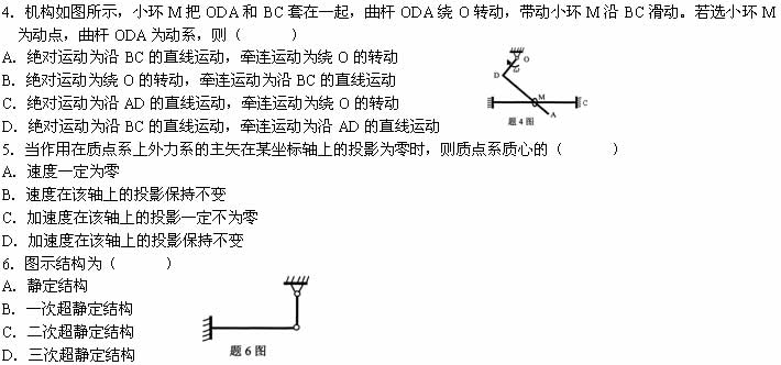 全国2008年4月高等教育自学考试工程力学(二)试(2) 全国2008年4月高等教育自学考试工程力学(二)试(2)