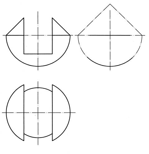 全国2008年7月高等教育自学考试工程制图试题(4)