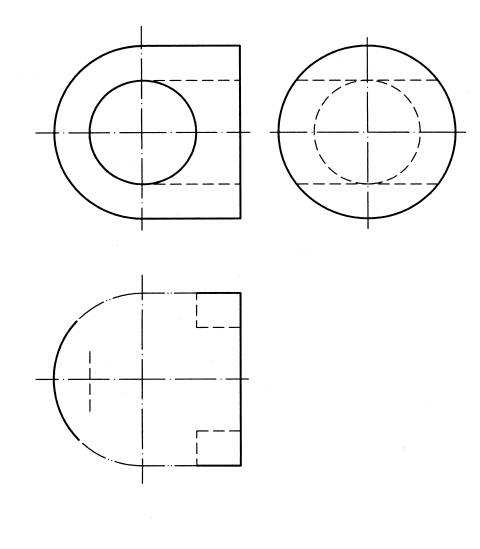 全国2008年7月高等教育自学考试工程制图试题(5)
