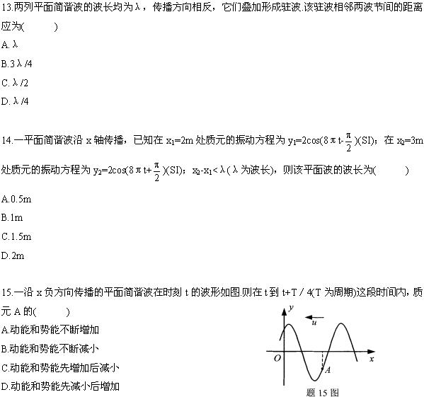 全国2008年10月高等教育自学考试物理(工)试题(5) 全国2008年10月高等教育自学考试物理(工)试题(5)
