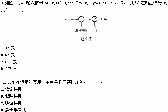 全国2009年1月高等教育自学考试非线性电子电路试(4) 全国2009年1月高等教育自学考试非线性电子电路试(4)