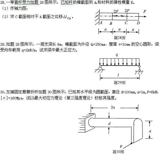 全国2009年1月高等教育自学考试工程力学（一）试题(6)