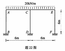 全国2009年4月高等教育自学考试结构力学（一）试(20)
