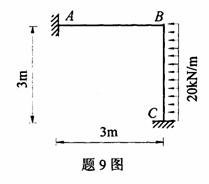 全国2009年4月高等教育自学考试结构力学（一）试(9)