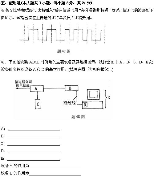 全国2010年4月高等教育自学考试计算机网络技术试(2) 全国2010年4月高等教育自学考试计算机网络技术试(2)