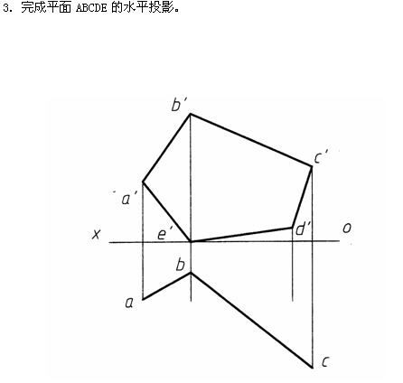 全国2010年4月高等教育自学考试工程制图试题(2)
