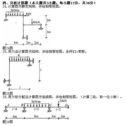 全国2010年7月高等教育自学考试结构力学(一)试(3) 全国2010年7月高等教育自学考试结构力学(一)试(3)